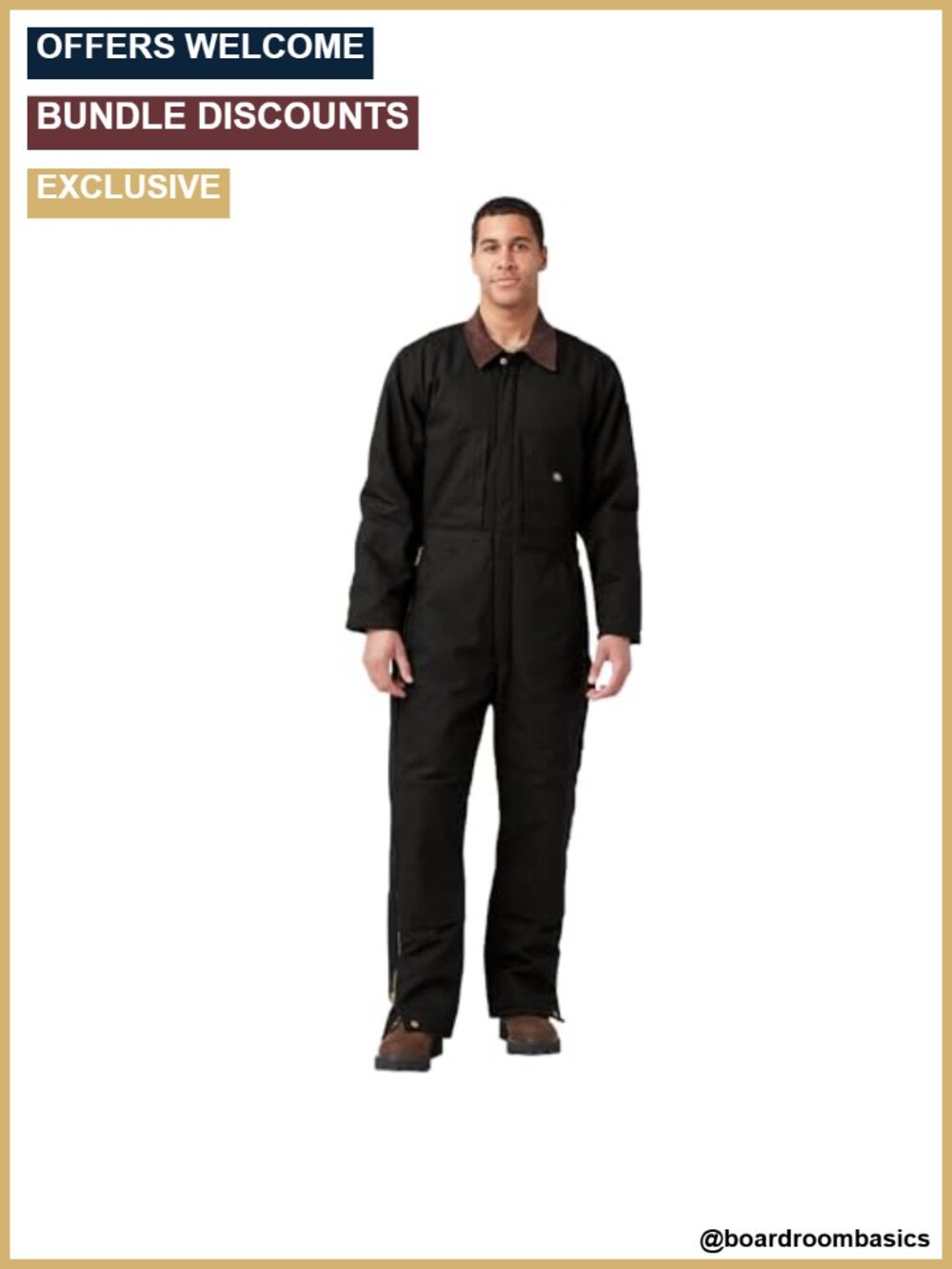 Men's Premium Insulated Duck Coverall Zip-to-Waist Work Utility